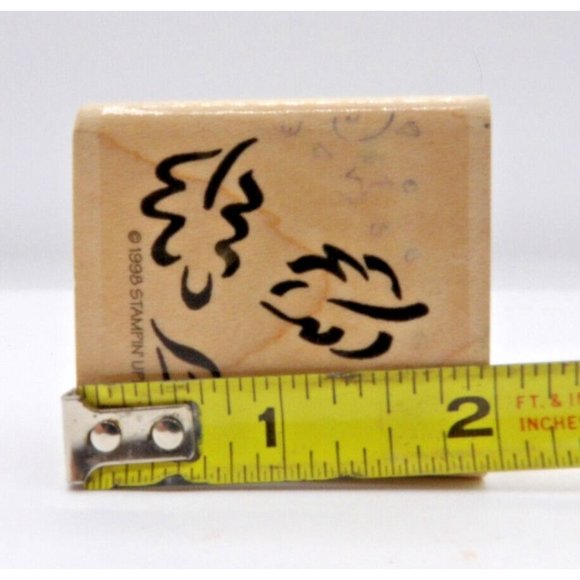 Stamp  of Leaves "Seasonal Images"  Stampin' Up! ©1998  2" x 1¾" - Picture 5 of 5